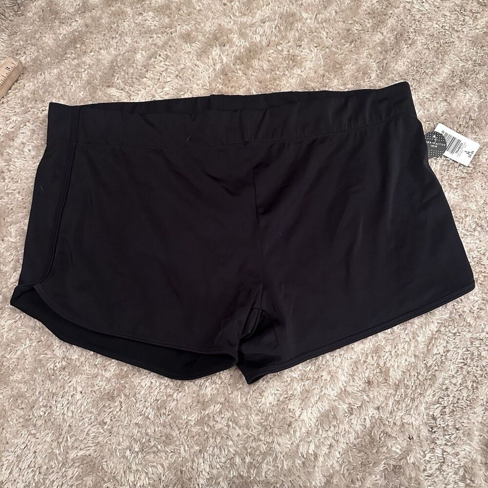 NWT Torrid Active Swim High Rise Black Swim Shorts Plus Size 3 22–24